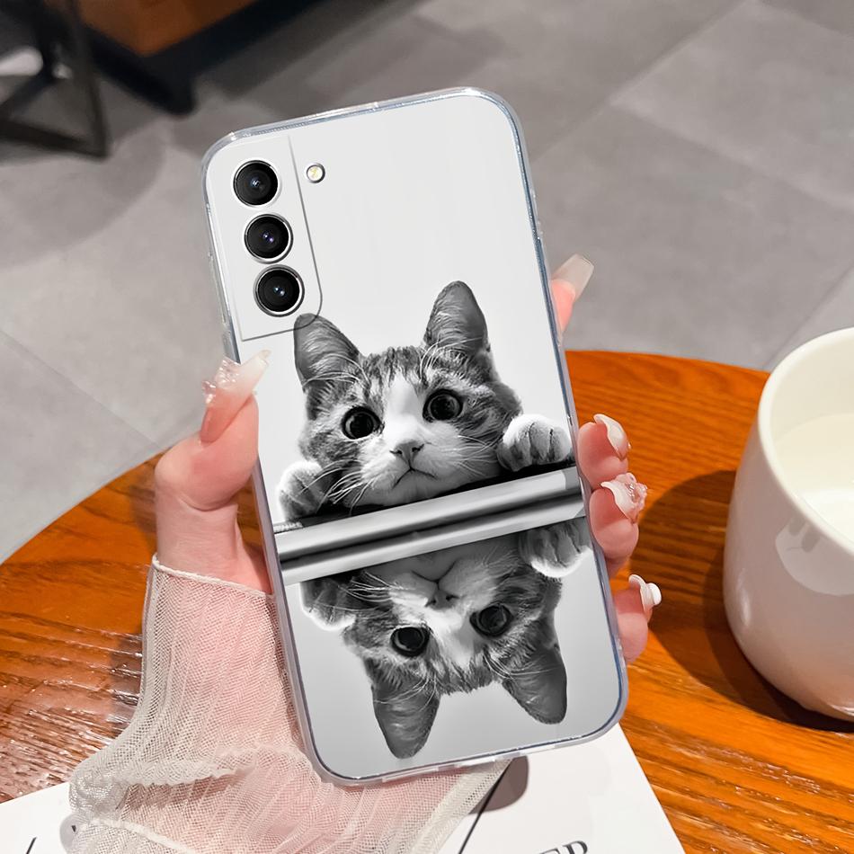 

For Samsung S21 FE Plus Ultra Phone Case Ink Painting Soft TPU Clear Silicone Anti Drop Back Cover For Galaxy S 21 Funda Bumper Samsung S21 Plus