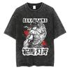 Baki Print Vintage Cotton Tees For Men Women Summer Casual Tshirt Tees Gym Workout Training Short Sleeve Tops Outfits