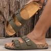 Boda Ma Ken 2025 Retro Cork Sole Suede Sandals, Double Buckle for Men & Women