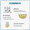 Silver Ziyun Dragon Egg DIY Beaded Bracelet, S925 Sterling Silver, New Year's National Trend Style.