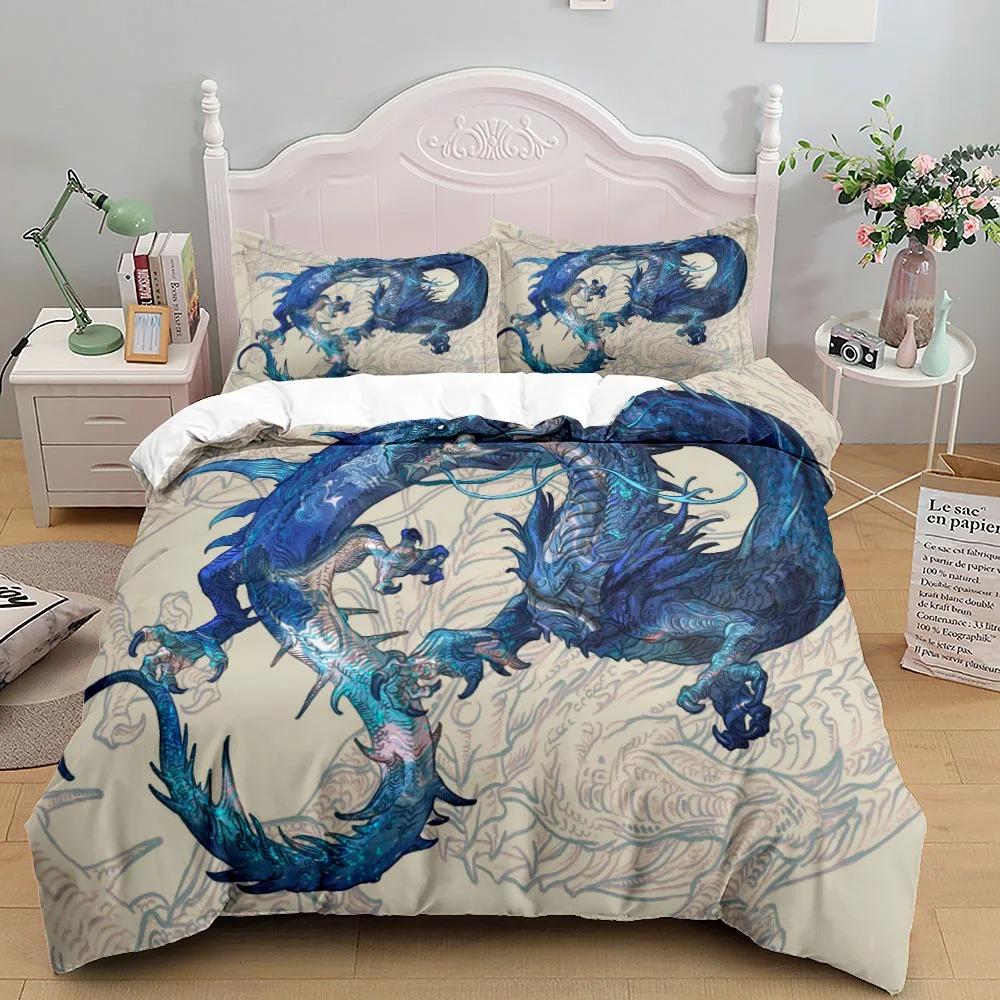 Fire Of Dragon Duvet Cover Set Single Twin Double Queen King Super King Size Bed Linen Set