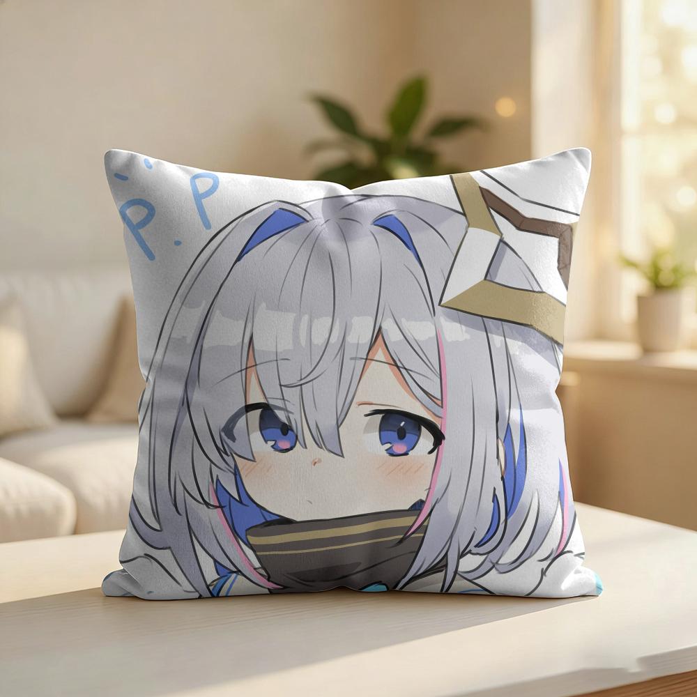 Amane KanataS Cute Cushion Cover Silky Short Plush Invisible Zipper Dustproof Sofa Pillow Case For Home Decor
