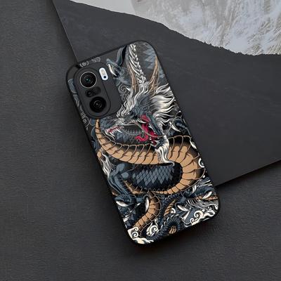 Japanese Dragon Phone Case Tempered Glass For Xiaomi 15 14 12 Lite Pro 13 11t Lite POCO M6 M5 X6 X5 X3 F5 F6 Pro Cover