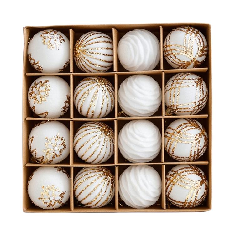 Zestaw 16 Stylowych Bombek na Choinkę Zawieszka Kolorowe Dekoracje Świąteczne Festiwalowe Ozdoby na Drzewko