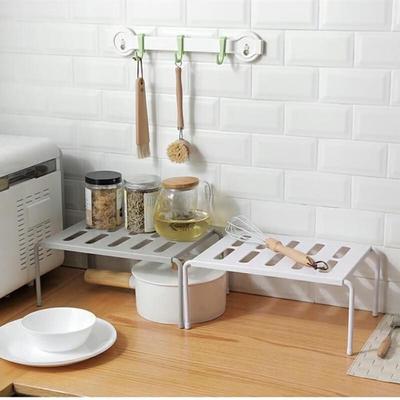 Portable Double-Layer Retractable Kitchen Storage Rack