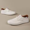 Fashion High Quality Leather Casual Shoes Massage Soles Hollow Breathable Men's Oxford Shoes White Versatile Men's Outdoor Sports Shoes