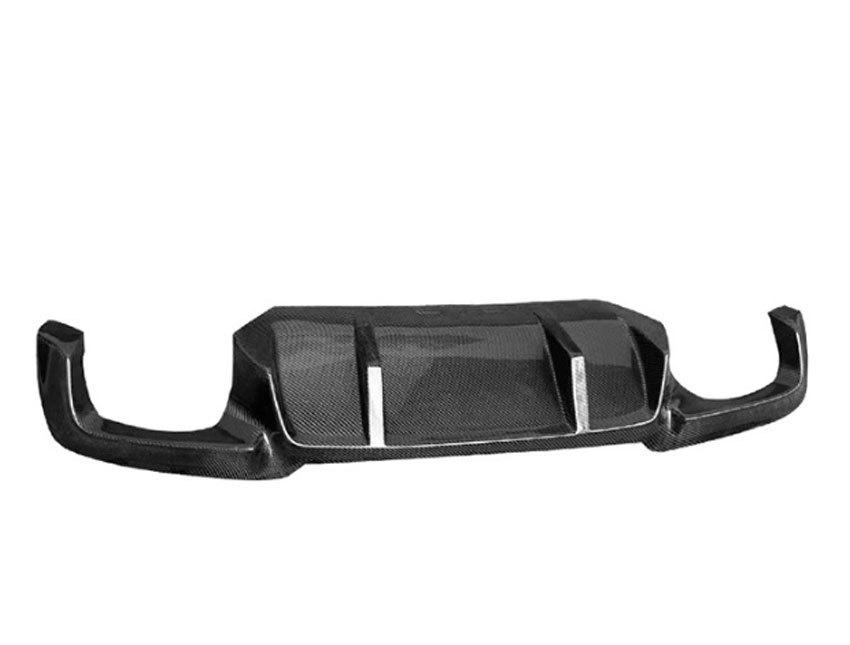 BMW 5 Series F10/F18 V-Style Carbon Fiber Rear Diffuser Kit