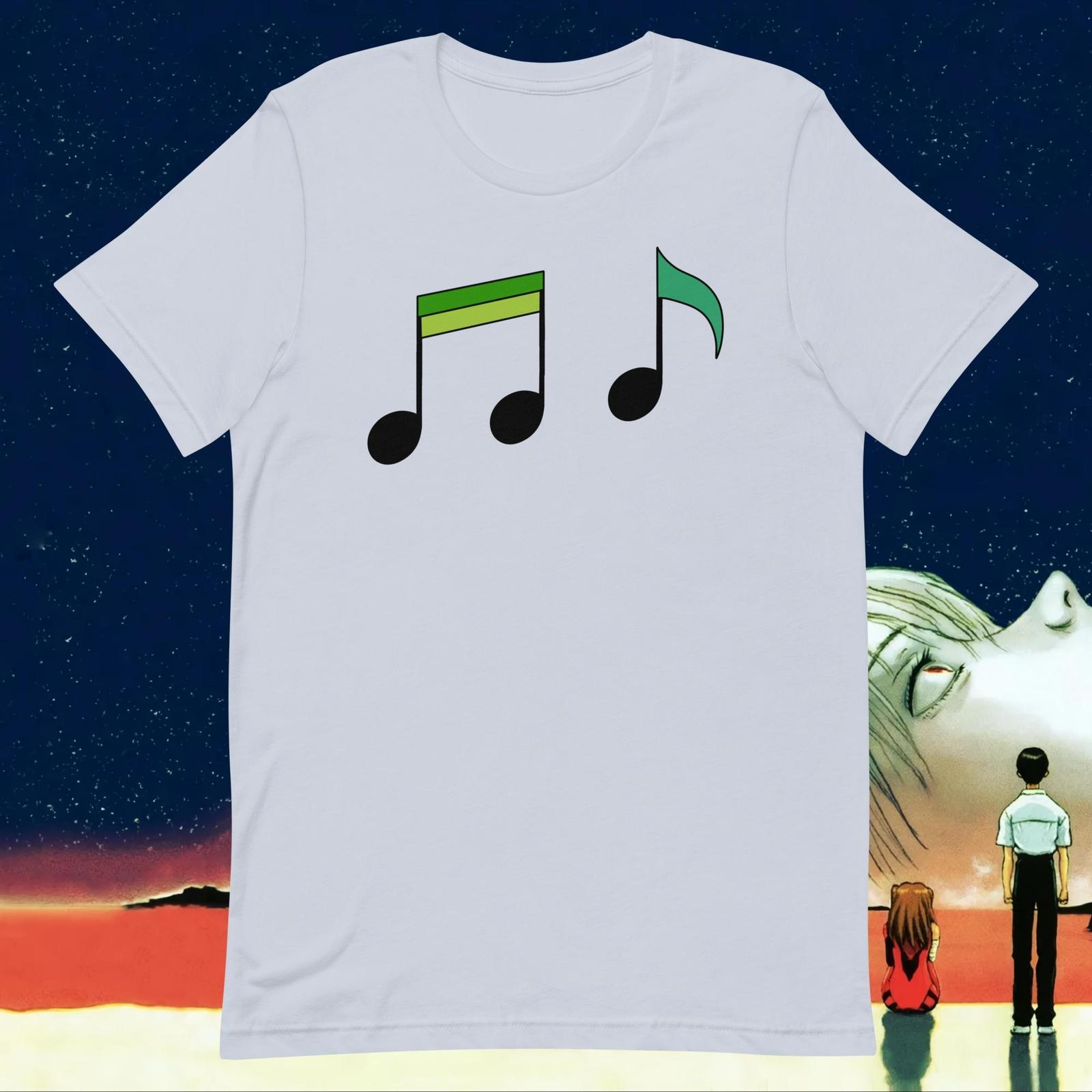 Neon Genesis Evangelion Синдзи Икари Ева-01 Ноты Танец Рубашка XL