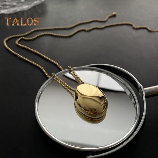 Women Sweater Chain Single-layer Alloy Stone Pendant Clothes Jewelry Dating Prom Party Garment Decoration Necklace