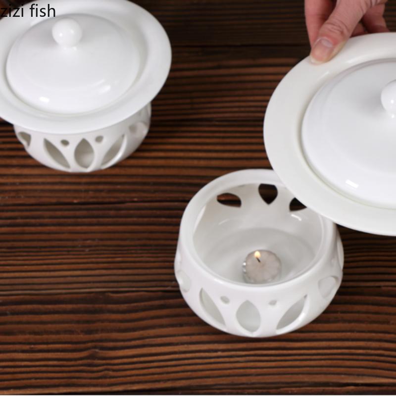 Baza czajnika z czystej białej ceramiki, kuchenka do herbaty, podgrzewacz na alkohol, kuchenka na świece, podstawa grzewcza, piec do podtrzymywania ciepła, podkładki pod czajnik, podgrzewacz do herbaty