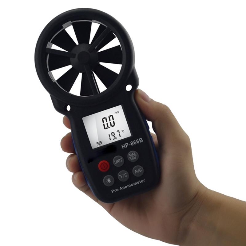 Digital Anemometer with Backlight Display High Resolution Speed  Tester Weather Resistant for Engineering Projects