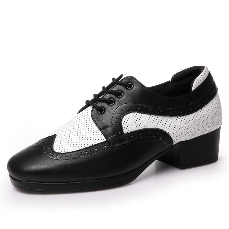 

Модная мужская современная повседневная обувь для бальных танцев для взрослых, обувь для латинских танцев на открытом воздухе, обувь для моряцких танцев 45 чёрный/белый