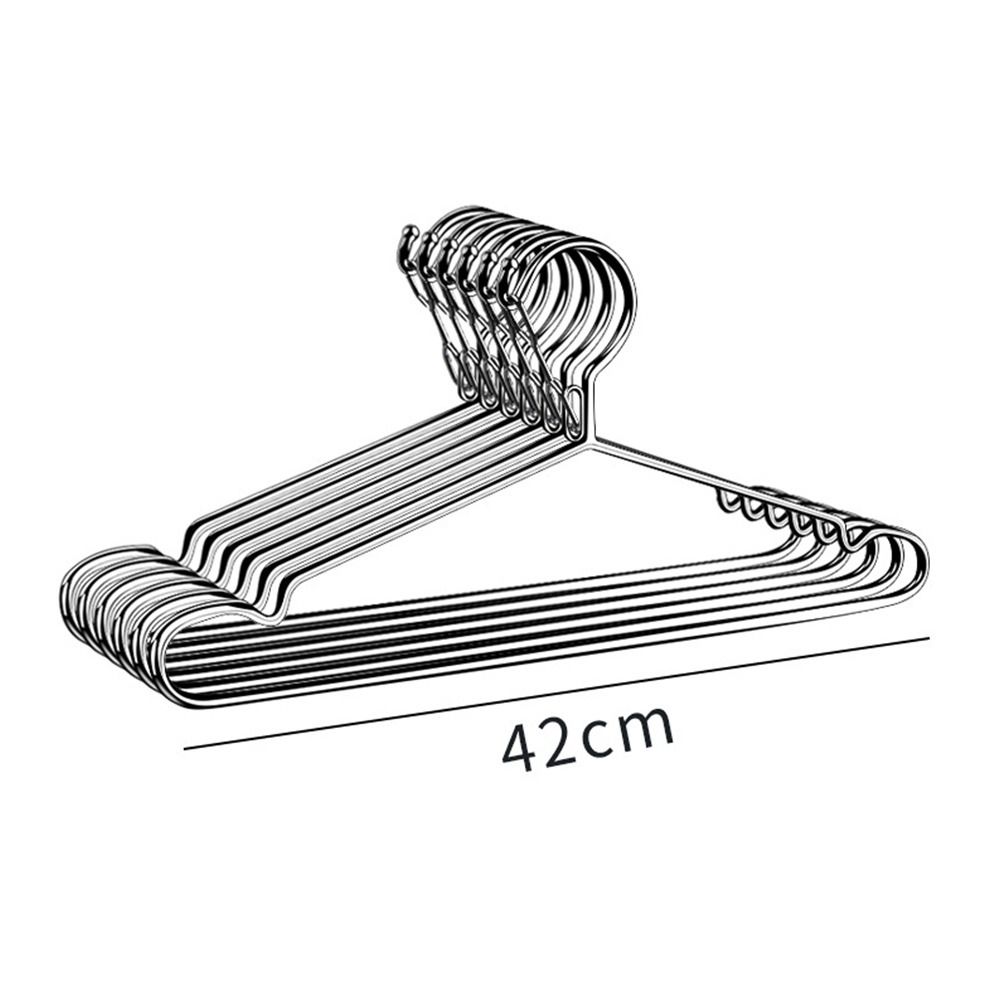 10pcs Space Saving Clasp Fixed Clothes Hangers Windproof Prevent Falling Drying Racks Stainless Steel Outdoor Drying Hanging