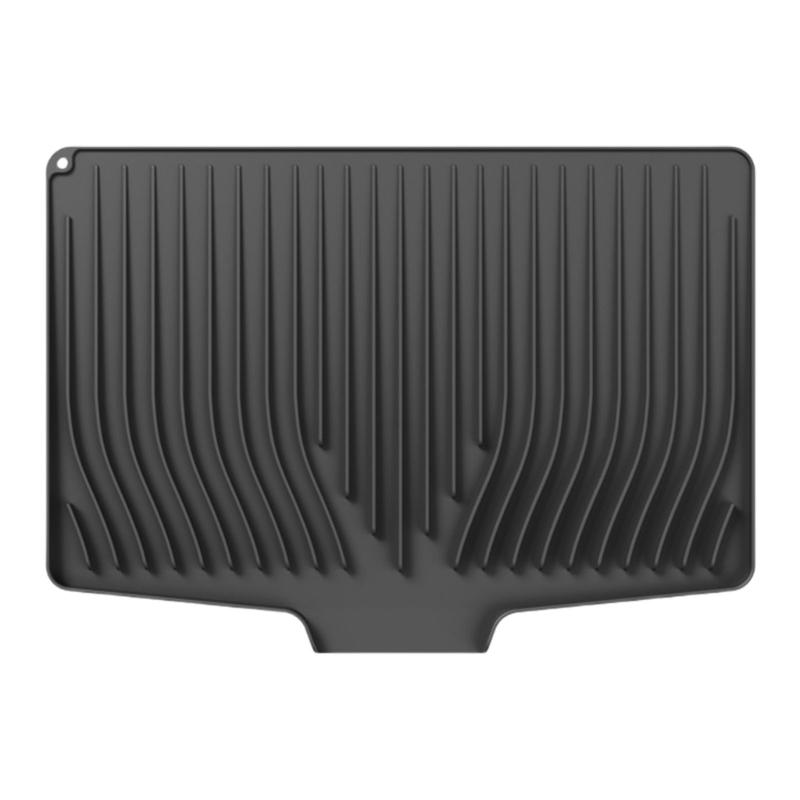 Sloped Silicone Counter Mats For Dishes Utensils Heat Resistant Drying Pad With Built In Water Drainage