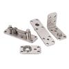 Concealed Door Hinge 180 Degree Rotation 600lbs Load Bearing Silver Brushed Stainless Steel Heavy