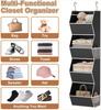 Modern Multicompartment Closet Hanging Bag With Large Capacity For Bedroom Storage And Shoes