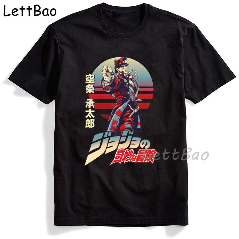 Jojos Bizarre Adventure Printed T Shirt Men Japanese Anime Male Tshirt Short Sleeve Funny