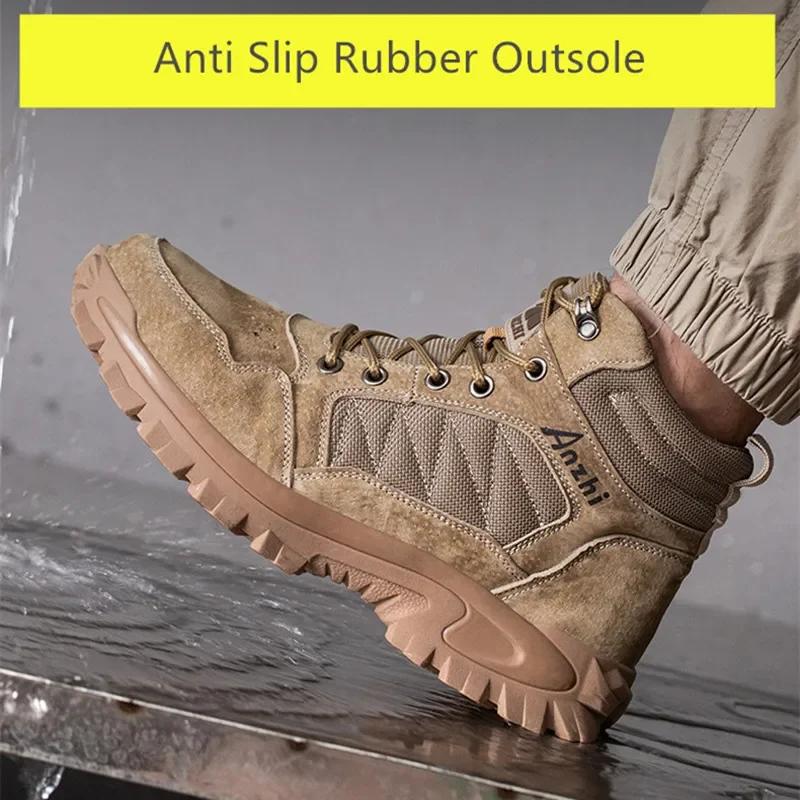 High Safety Shoes Men Winter Work Boots Welder Shoes Puncture Proof Non Slip Resistant Work Shoe Steel Toe Safety Boots for Men