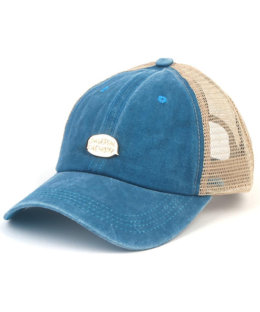 Yunibeosyeolkemiseuteuli Pigment Washing Blue Meshcap