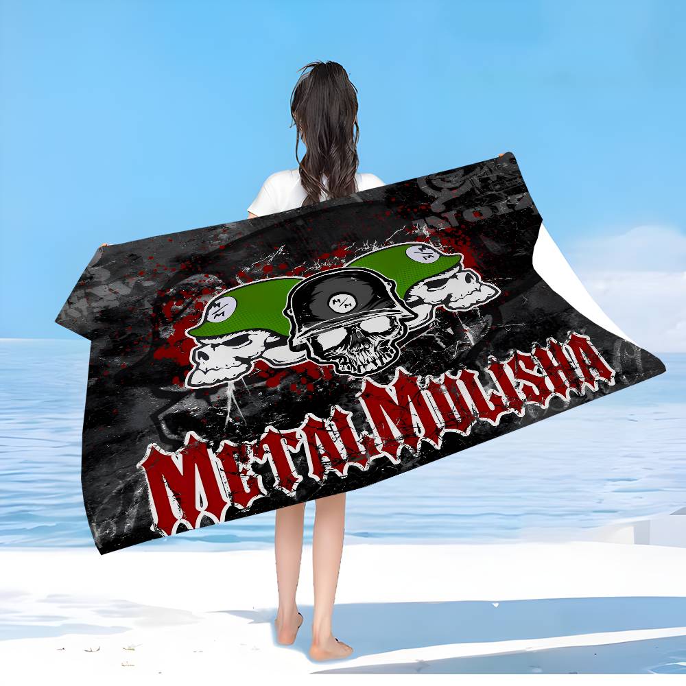M-Metal M-Mulisha Game Anime Anime Beach Swimming Towel Soft Absorbent Washcloth Children's Gifts for Kids Travel Camping Gym