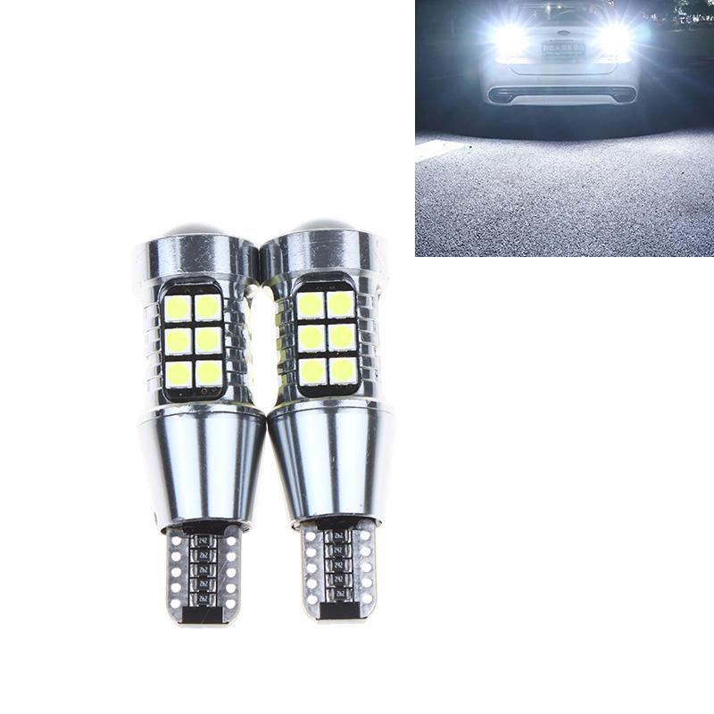 2Pcs High Bright T15 3030 27SMD LED Bulbs Canbus Car Light High Power Additional Brake Tail Signal Lamp Backup Reserve Lights 2Pcs белый