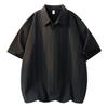 Polo Shirt Men's Summer Ice Silk Loose Jacquard Short-sleeved T-shirt