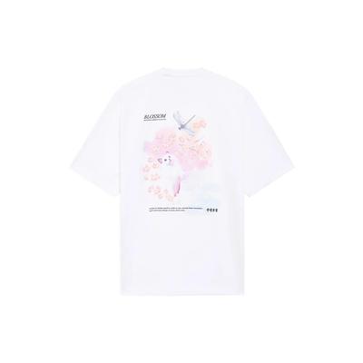 Li-Ning SS22 Sakura Series Breathable Casual Sports T-Shirt With Subtle Logo Unisex Tops White AHSS911-1