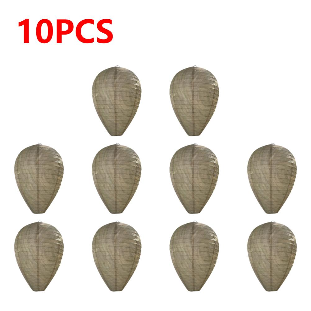 1-10PCS Hanging Wasp Nest Decoy Outdoor Waterproof Fake Wasp Nest Decoy Nest Decoy Hornets Plastic Insects Paper Drive Beehive