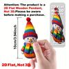 1/16/32Pcs 2D Flat Wooden Snowman Hanging Ornament Colorful Knit Style Snowman Pendant For Christmas Tree Xmas Holiday Decor