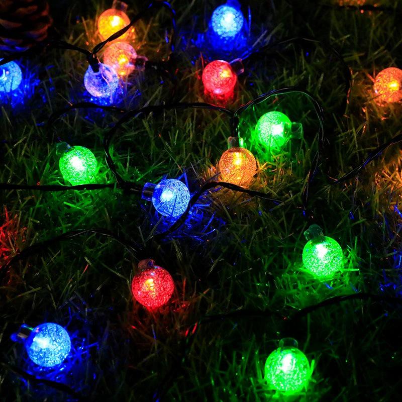 LED Solar Bubble Ball String Lights for Outdoor Ambiance