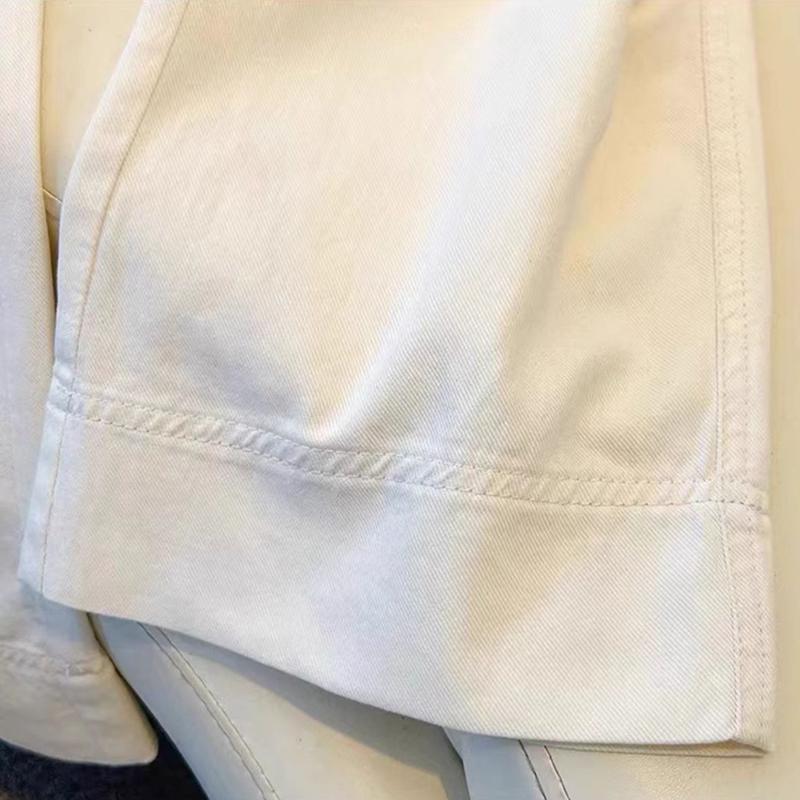 Nine Point Jeans Women's Spring Autumn Thin Loose Small High Waisted Straight Wide Leg Pants