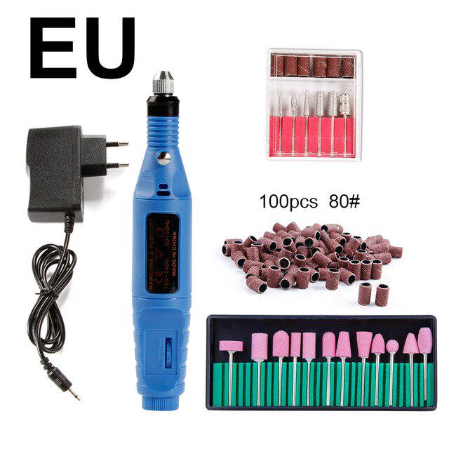 Professional Nail Drill Machine Nail Pen Machine Drill Bits Mill Cutter Pedicure Gel Polish Remover