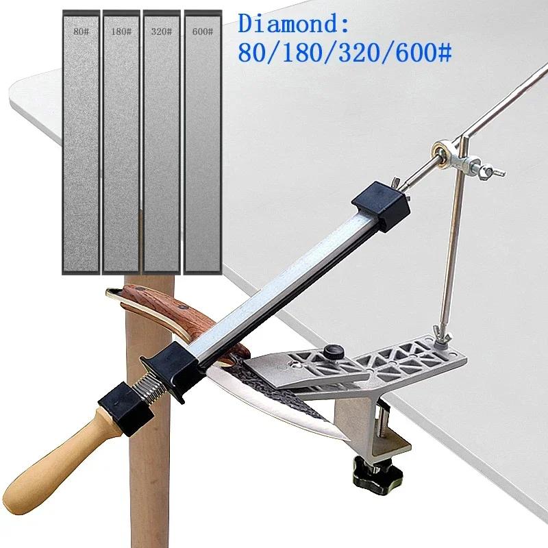 2024 NEW Professional Fixed Knife Sharpener Diamond Set Sharpening System Kitchen Sharpening Stone Woodworking Tool Grinder