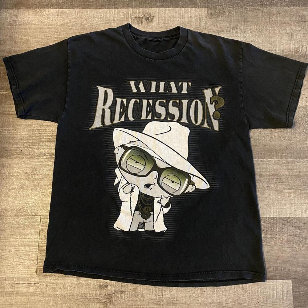 Новая футболка Stewie Family Guy What Recession Pimp Stewie Griffin Унисекс базовая футболка Унисекс футболка L