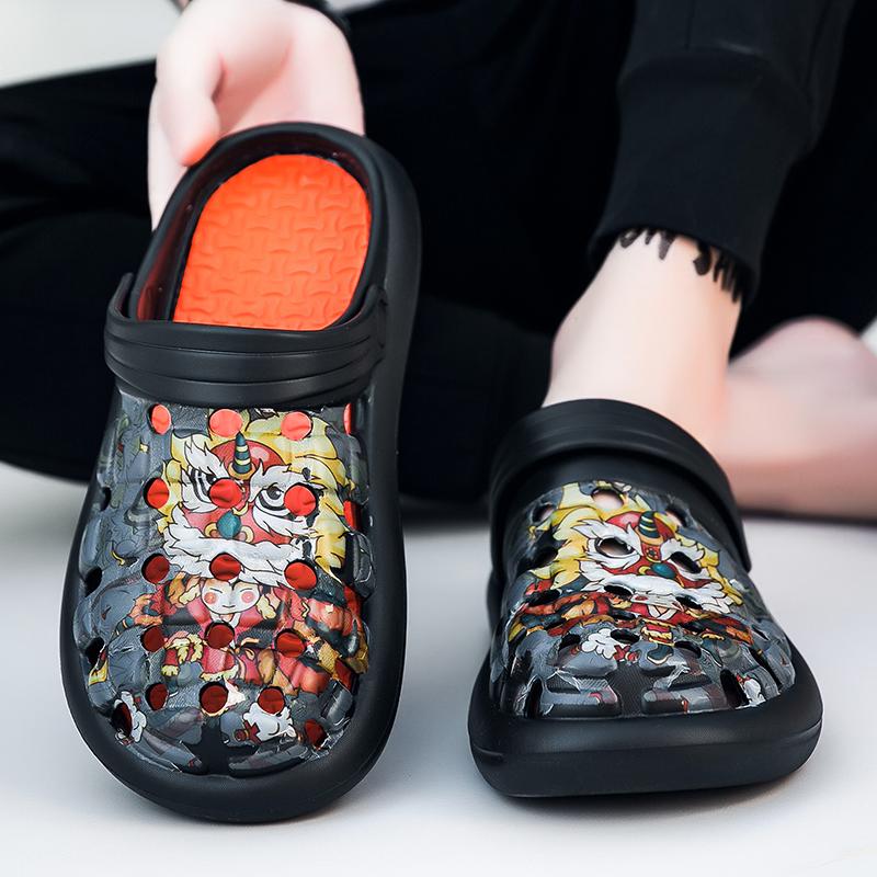 Summer Mens Garden Shoes EVA Slippers Beach Shoes Casual Sandals Latex Slippers