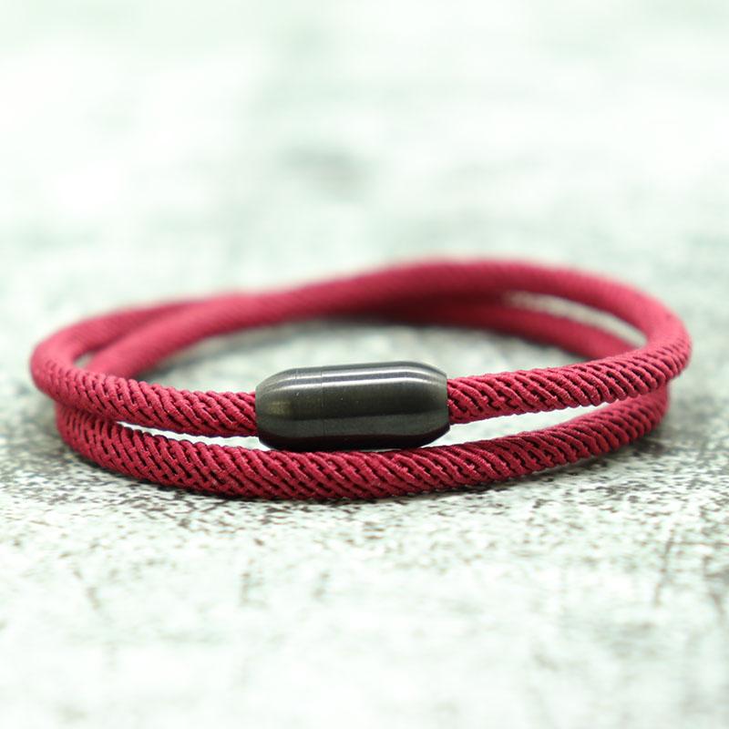 Fashion Rope Bracelet Man Attract Magnet Braclet Hombre Stainless Steel Braslet Homme Accessories Gift For Boyfriend Husband