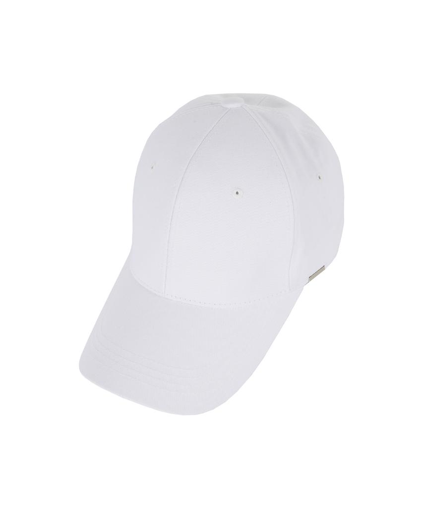 Bajal Metal Tip Oversized Ball Cap White