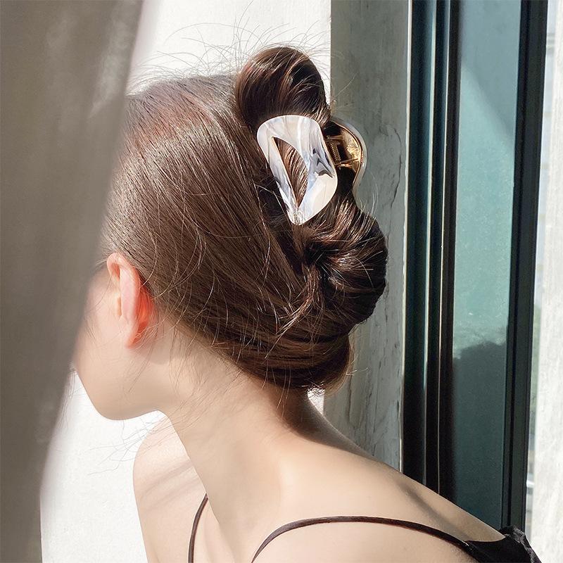 New Acetate Patch Alloy Clip Medium Shark Clip Hair Clip Hair Accessory for Women with Updo Hair On The Back of The Head