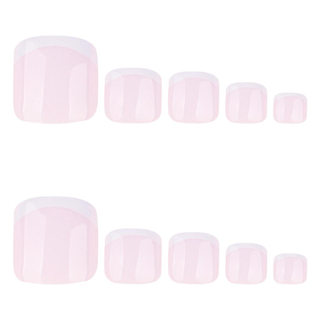French White Wearable Toe Nail Tips