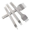 Aug. Lacing Stitching Chisel Set DIY Leather Craft Tool 4Mm Diamond Hole Punches For Leather 1/2/4/6 Prong Perforate Sew Tools