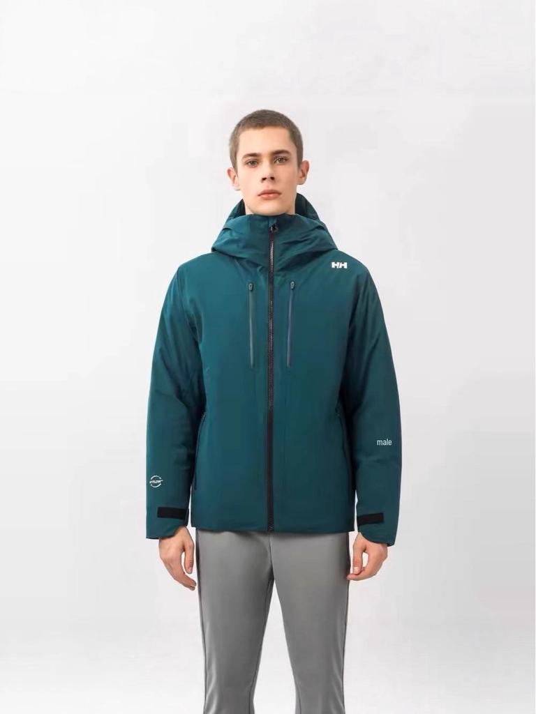 Helly Hansen HH Cross-border 25 Men's Trendy Winter Ski Jacket with Heat-sealed Hood and Windproof Down.
