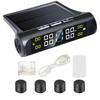 TPMS Automatic Brightness Control USB&Solar Charging Car Tire Wireless Pressure Monitor System Adjustable LCD 4 Tire Sensor