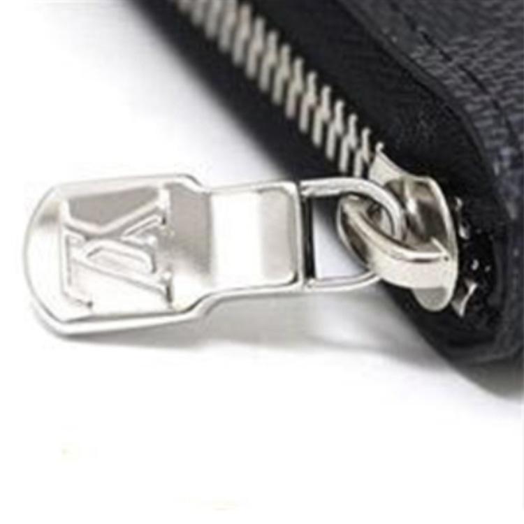 Louis Vuitton Zippy Checkered Coated Canvas Wallet Men wallet Graphite N63095