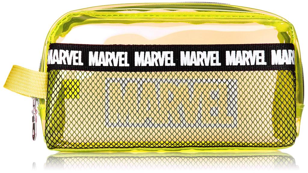 Marvel Clear Pouch with Mesh Yellow Pocket, MV-167b, (MV-171)