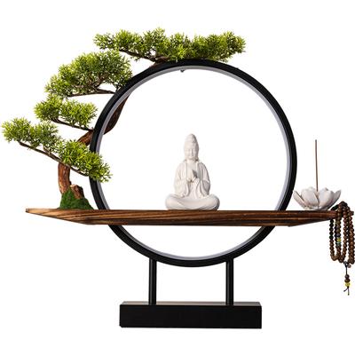 Bodhisattva Guanyin Buddha Statue Ornament Pottery Porcelain Backflow Incense Burner Buddha HOME Shrine Altar FENG SHUI Statue