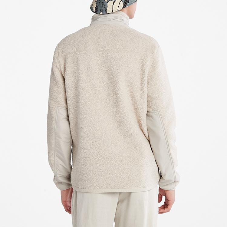 Timberland Solid Color Warm Stand Collar Fleece Jacket Men Jacket Sand A44BC-CY2