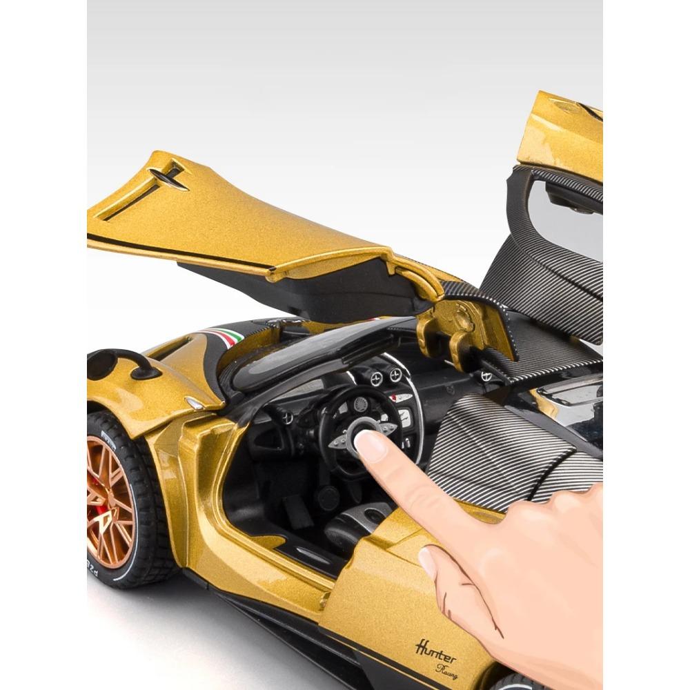 1/22 Pagani Huayra Dinastia Supercar Alloy Car Toy Car Metal Collection Model Car Sound and Light Toys for Children
