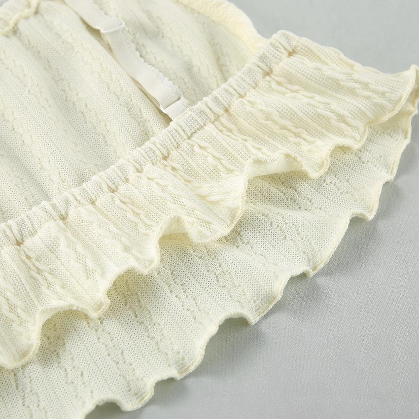 Summer Sexy Skeleton Pajamas Two-piece Lace Lace Camisole Vest Shorts Ladies Homewear