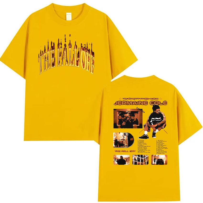 J.Cole The Fall Off Nuovo Album 2026 Maglietta Unisex di Alta Qualità in Cotone Oversize Rap Hip Hop Pop Abbigliamento alla Moda Maglietta