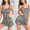 Damen-Nachtwäsche, bedrucktes Pyjama-Set, dünnes, bequemes Slip-Shirt, kurze Hose, Schlafanzüge, Heimkleidung, sexy Nacht, lässige Lounge-Kleidung